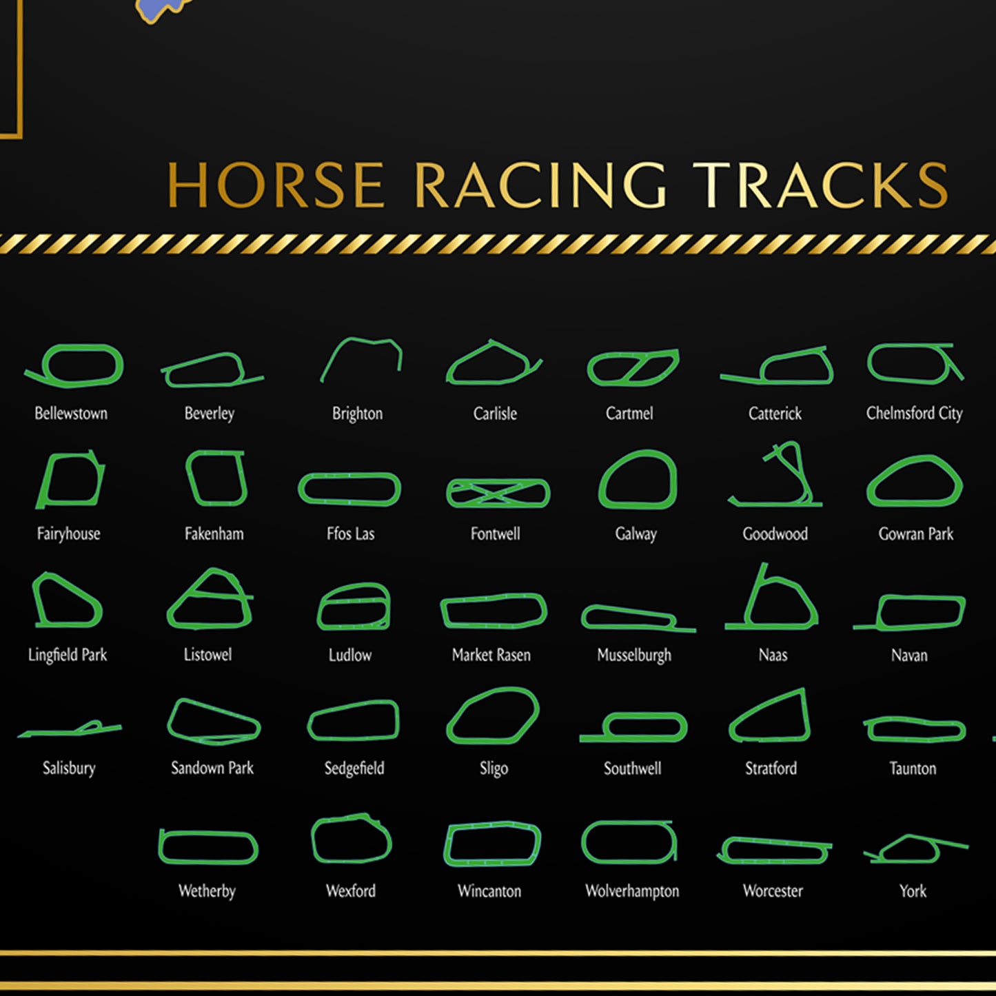 British Isles Horse Racing Map