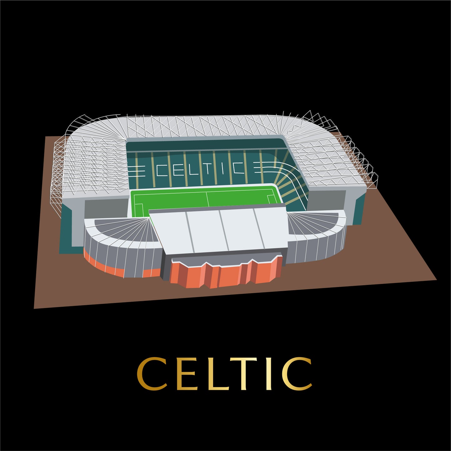 Schottland Fußballstadion Rubbelkarte