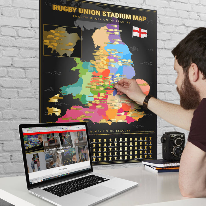 English Rugby Union Map – Football Stadium Maps