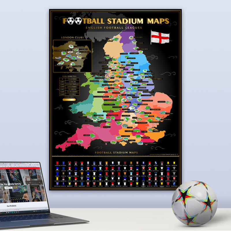 England Fußballstadion Rubbelkarte