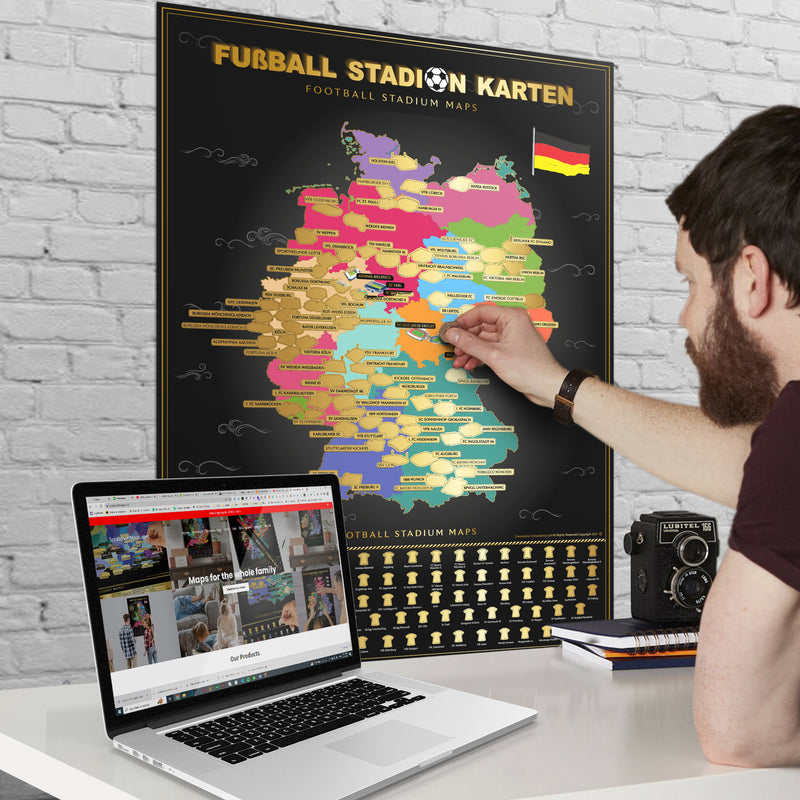 Deutschland Fußballstadion Rubbelkarte