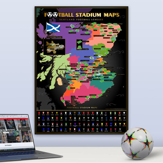 Schottland Fußballstadion Rubbelkarte